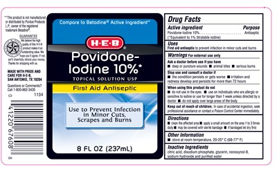 Label - L232598800 HEB Povidone Iodine WEB